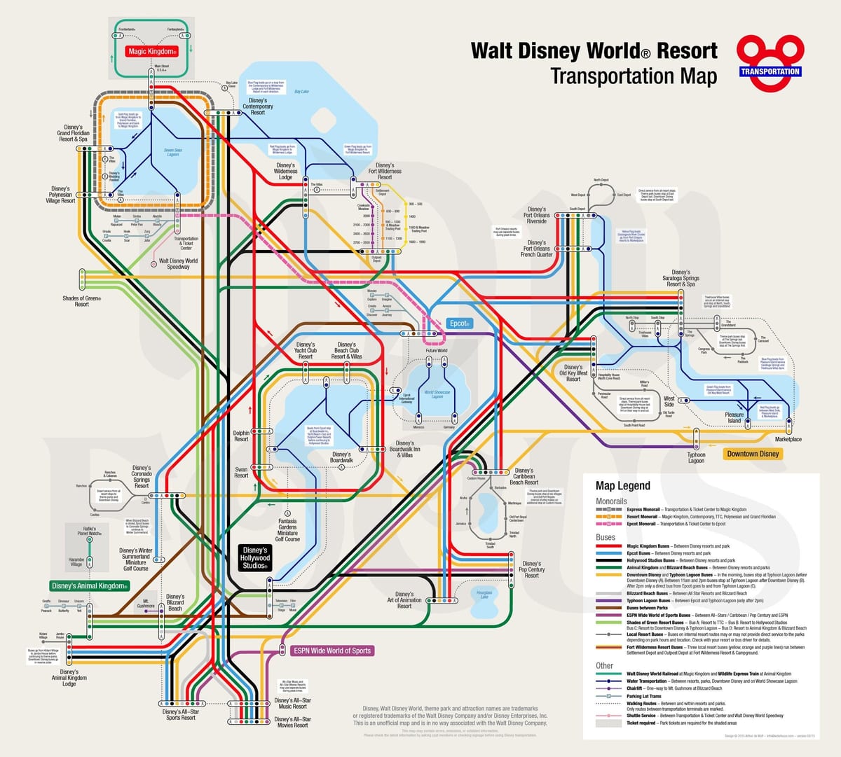Walt Disney monorail karti
