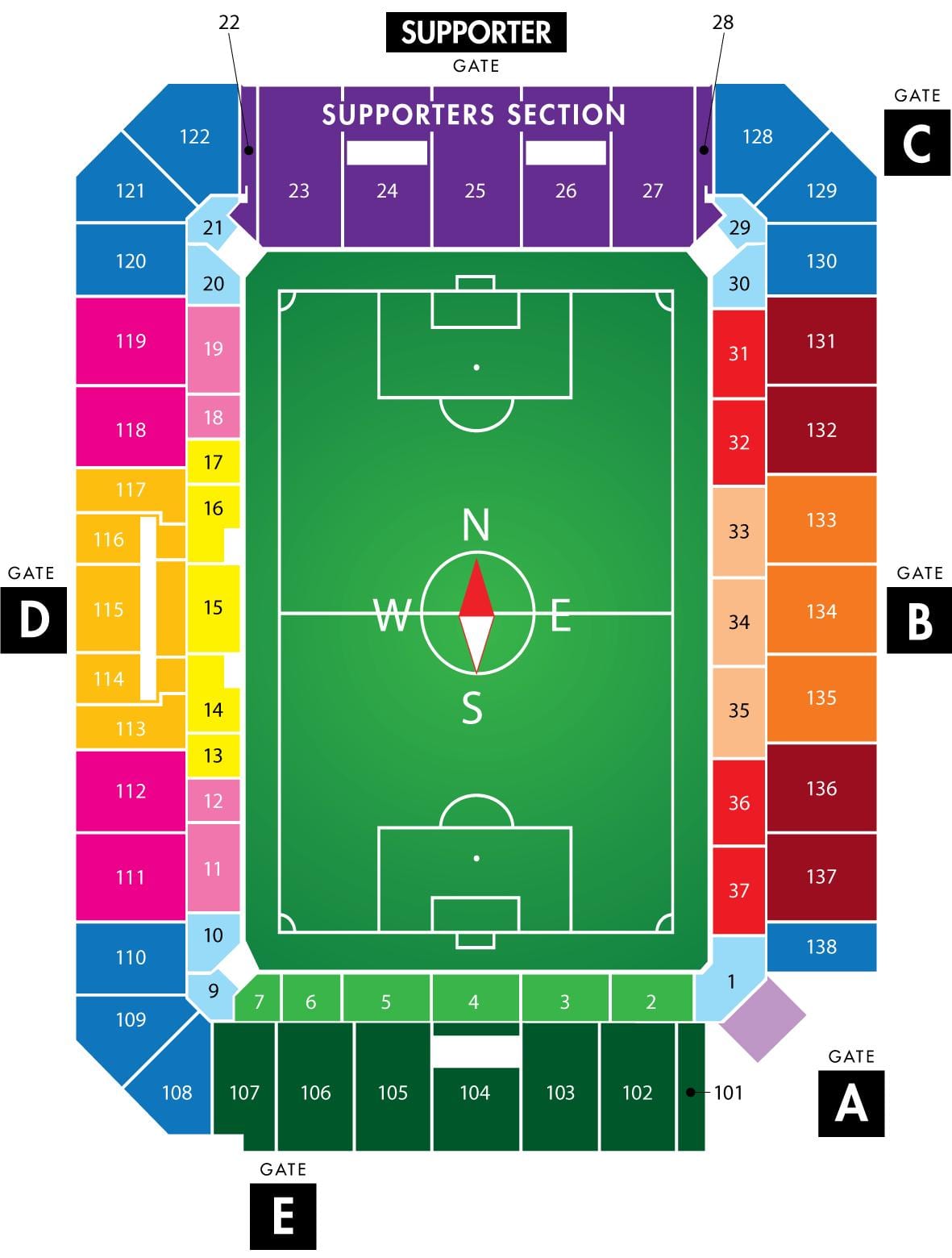 Orlando grad nogometni stadion kartica