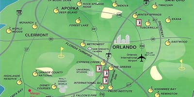 Karta igrališta za golf, Orlando