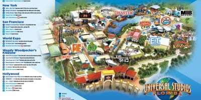 Karta Universal Studios Orlando